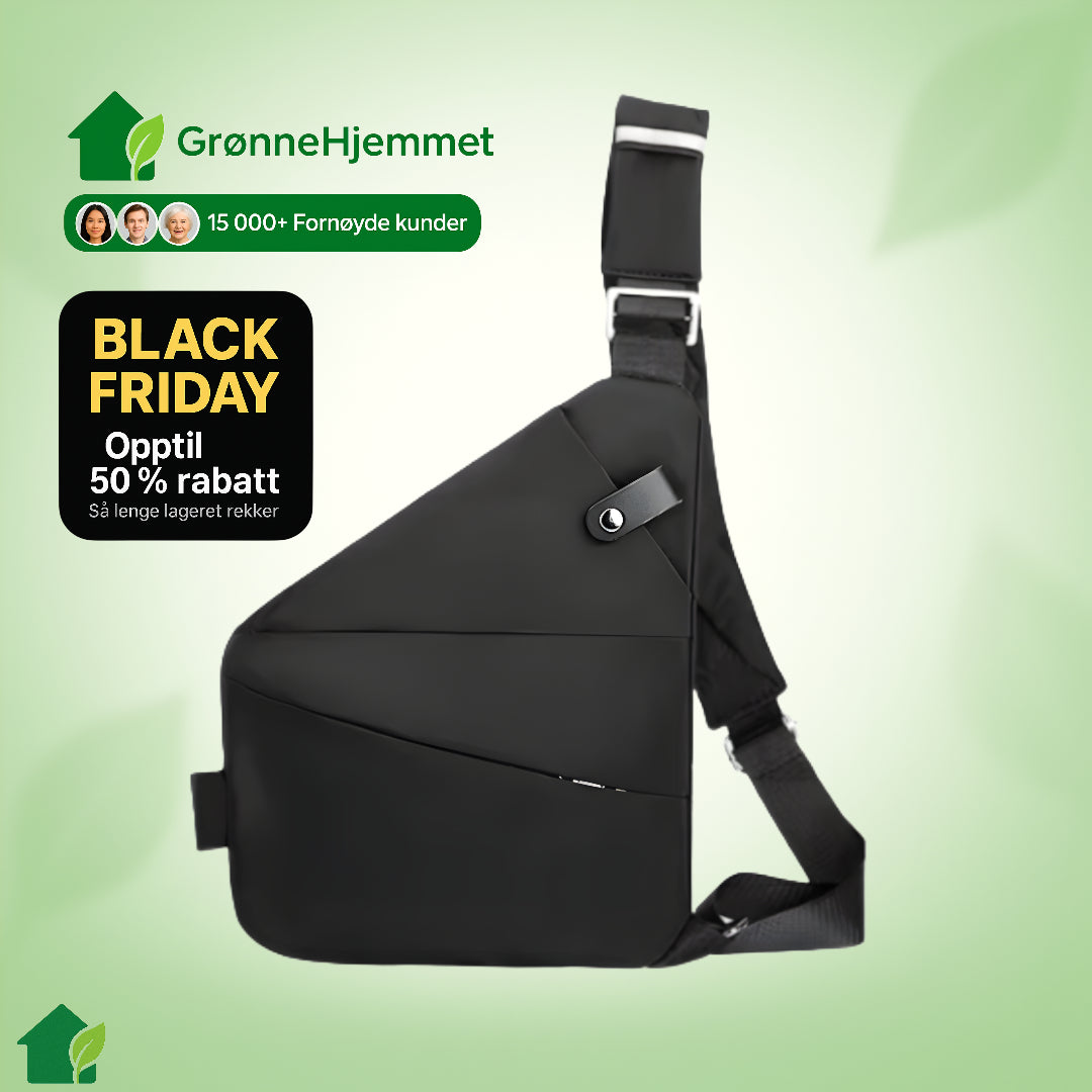 StrideSafe™ multifunksjonell tyverisikret crossbody-veske