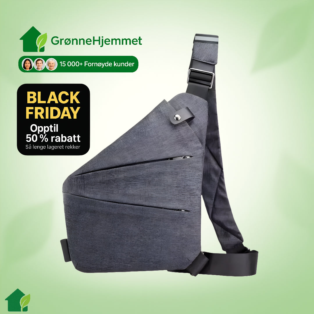 StrideSafe™ multifunksjonell tyverisikret crossbody-veske