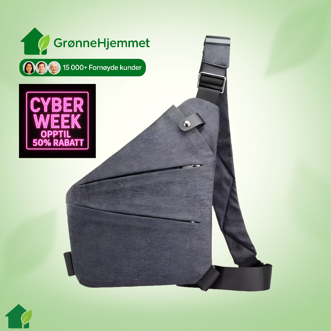 StrideSafe™ multifunksjonell tyverisikret crossbody-veske