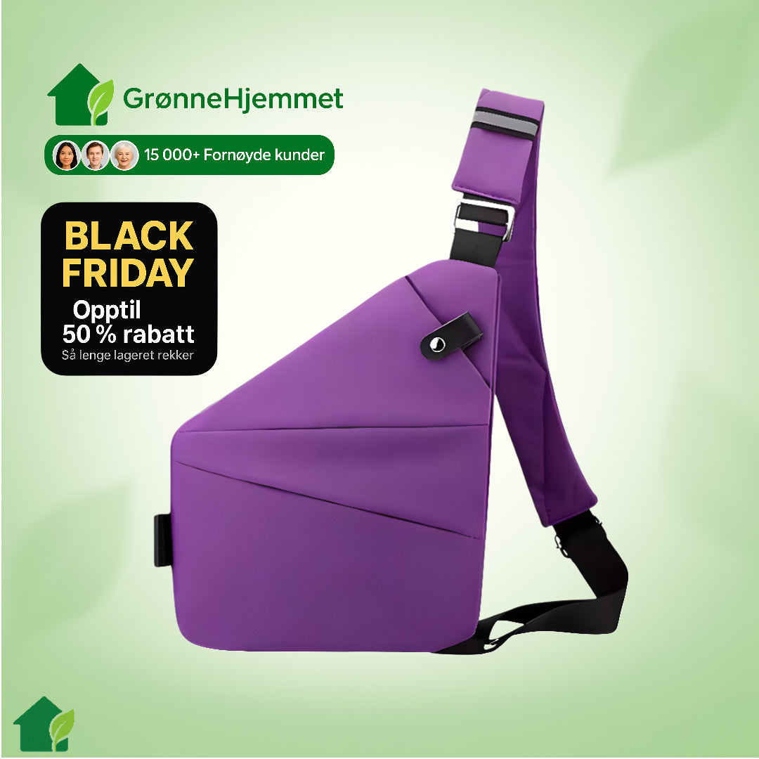 StrideSafe™ multifunksjonell tyverisikret crossbody-veske