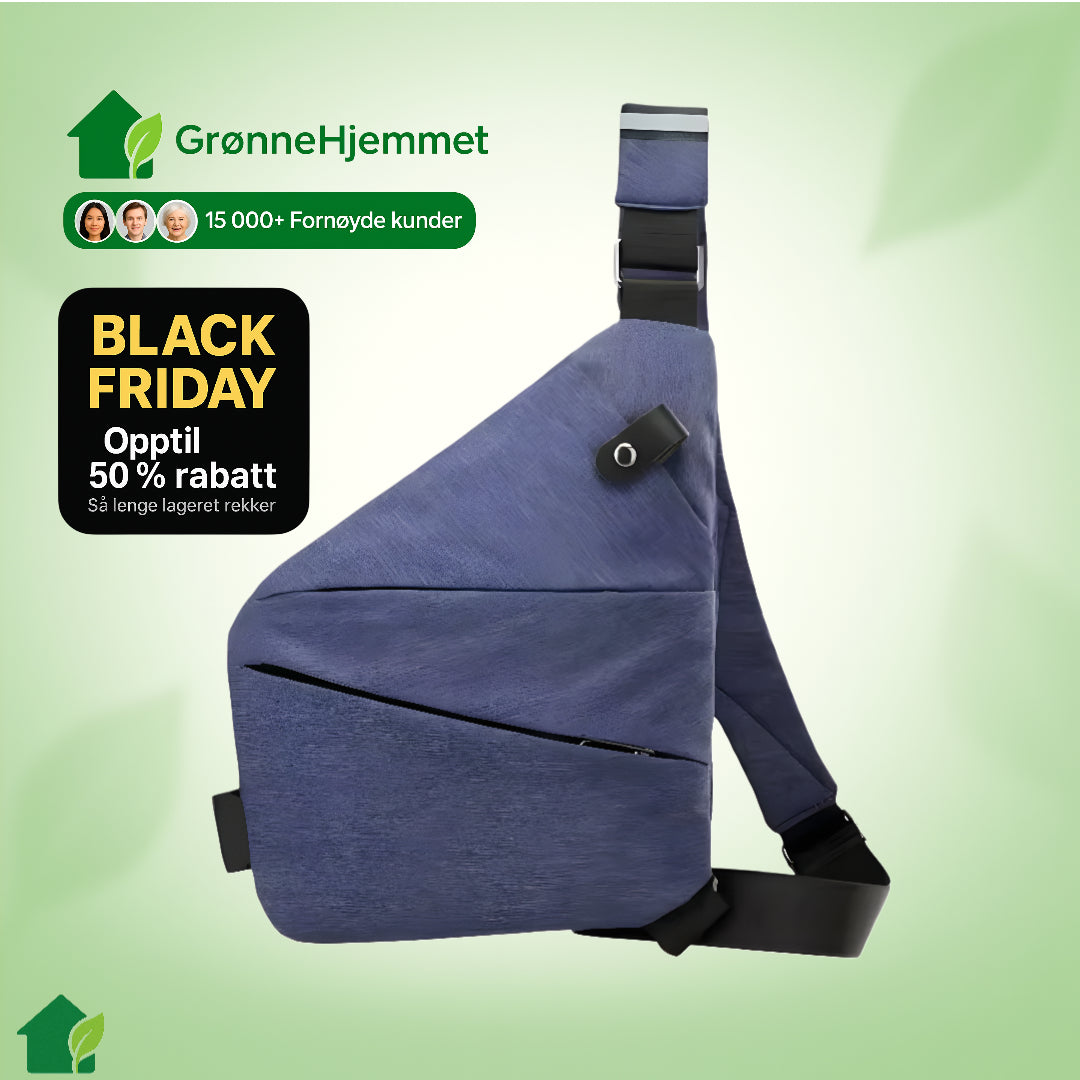StrideSafe™ multifunksjonell tyverisikret crossbody-veske