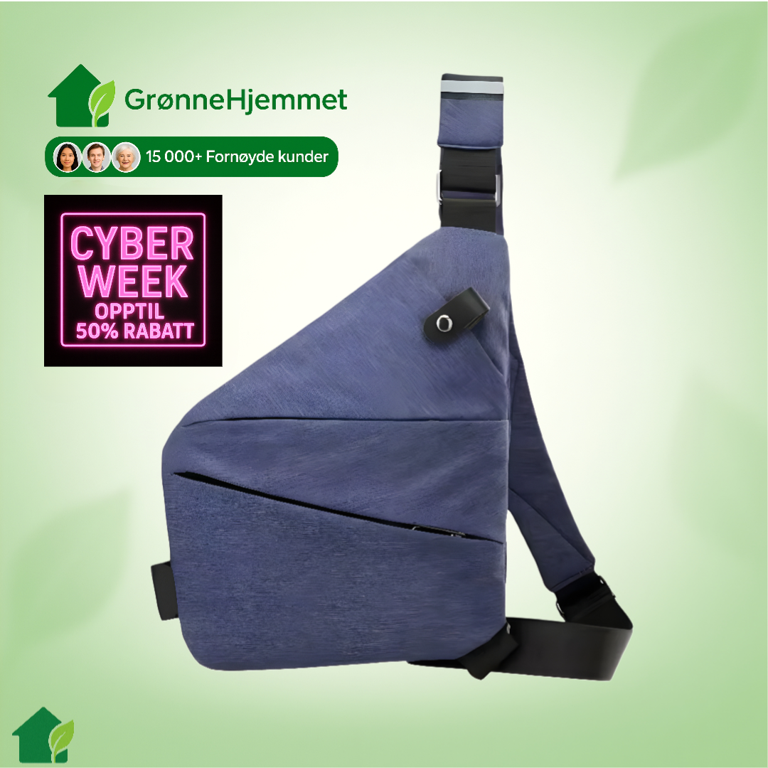 StrideSafe™ multifunksjonell tyverisikret crossbody-veske