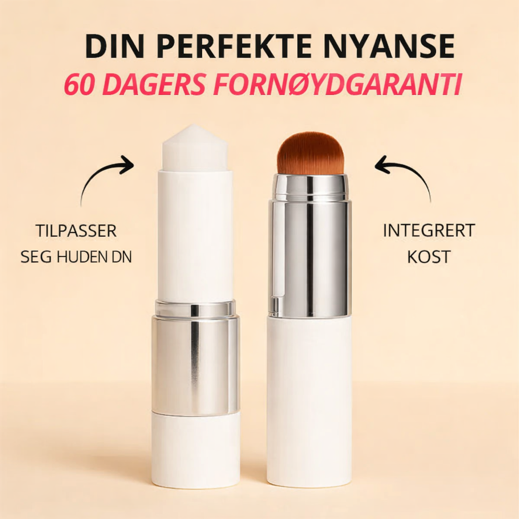 Silkebørste 2-i-1 foundation med integrerad borste