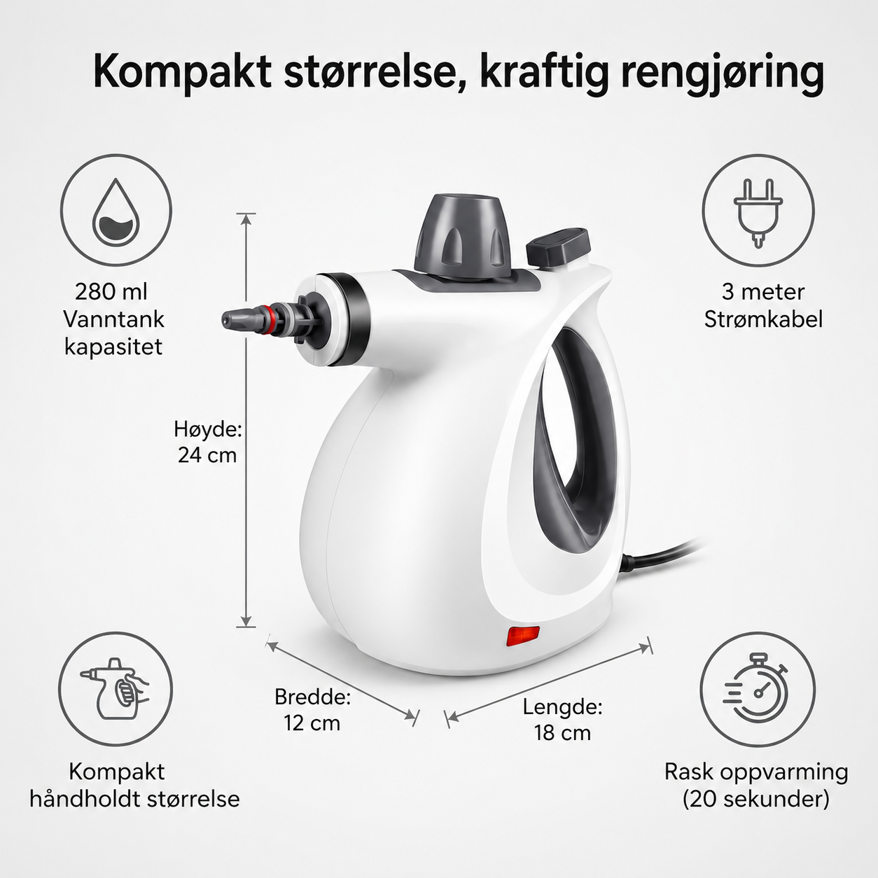 NordicSteam Pro™ - Gjør hjemmet ditt renere på null komma niks.