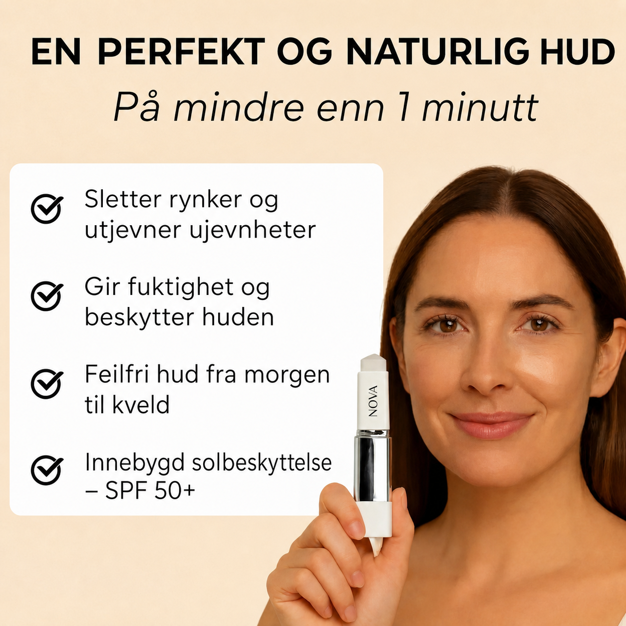 Silkebørste 2-i-1 foundation med integrerad borste